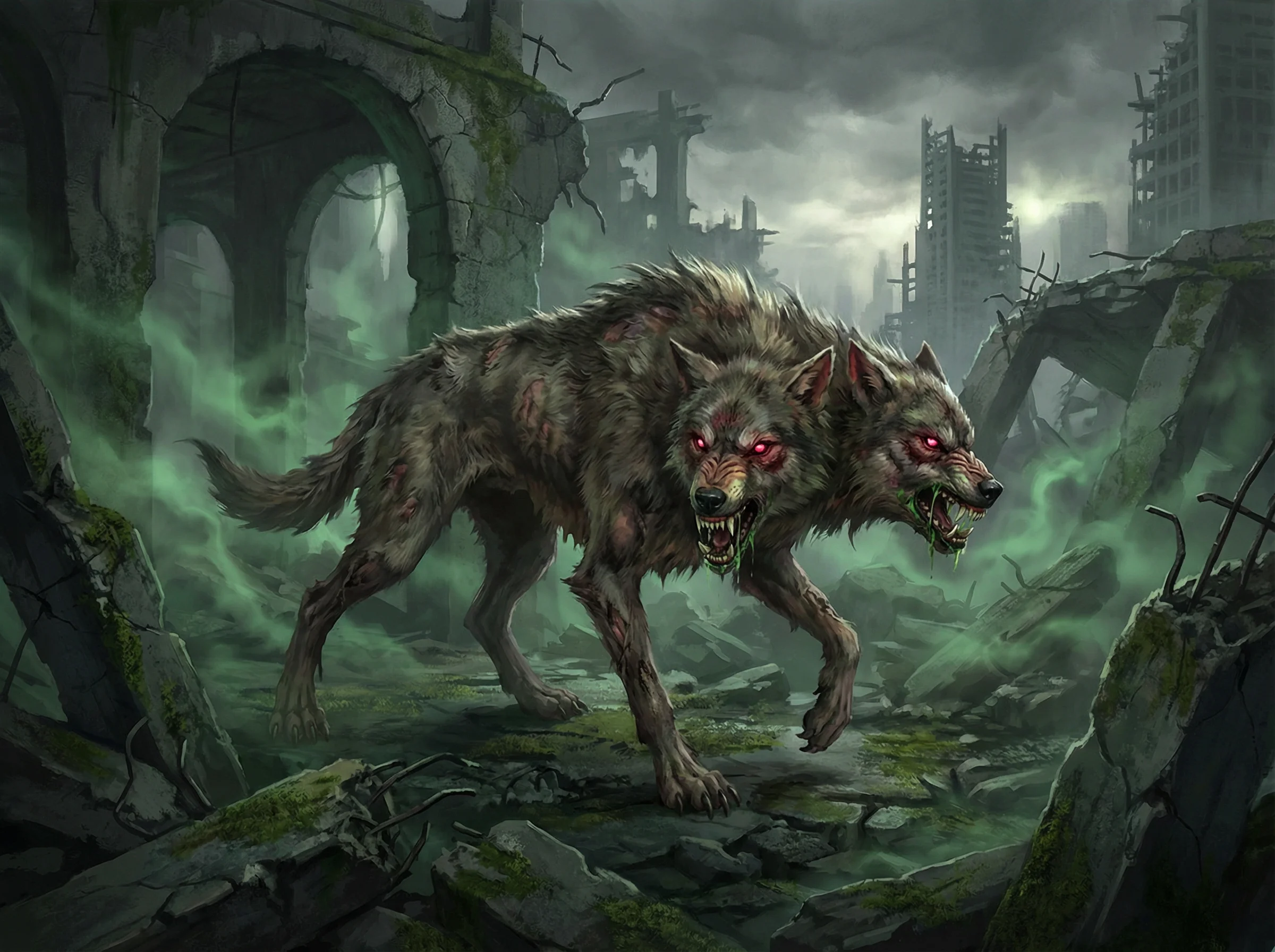 双头变异狼 - fc电子 废土夜间猎食者